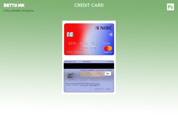 Модерен стил шаблон за мастер картички на Холандија NIBC Bank